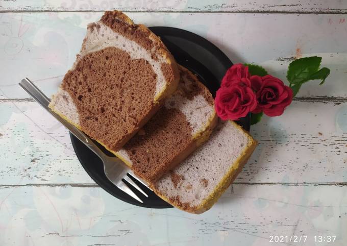 Mudah Banget Masakan Resep Chiffon cake coklat vanila