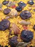 Arroz con castañas y setas shiitake