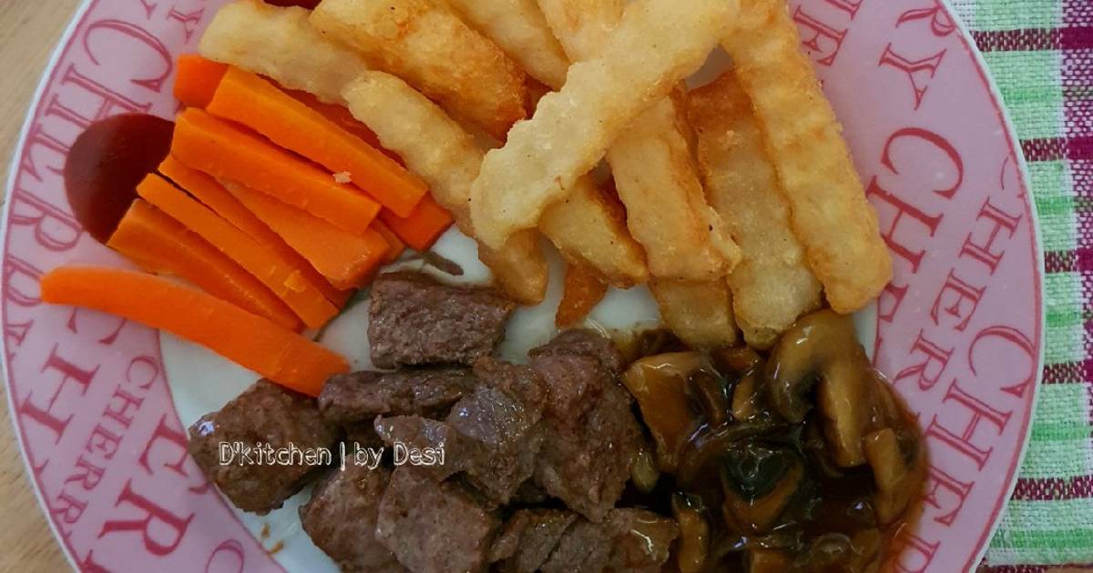 28 resep saikoro steak enak dan sederhana ala rumahan - Cookpad