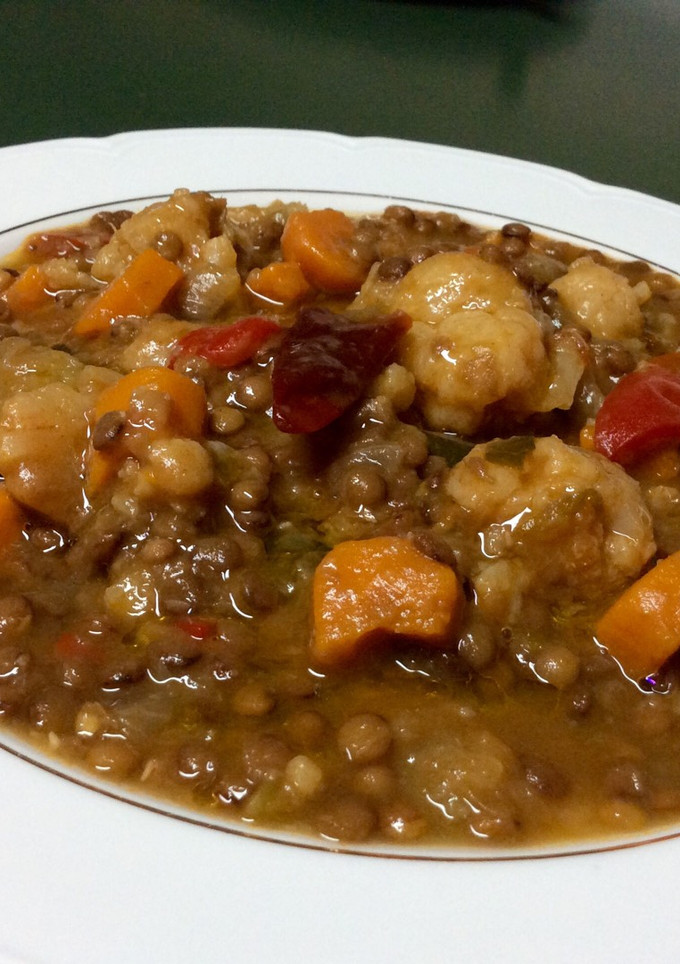 Una foto de Lentejas estofadas con verduras