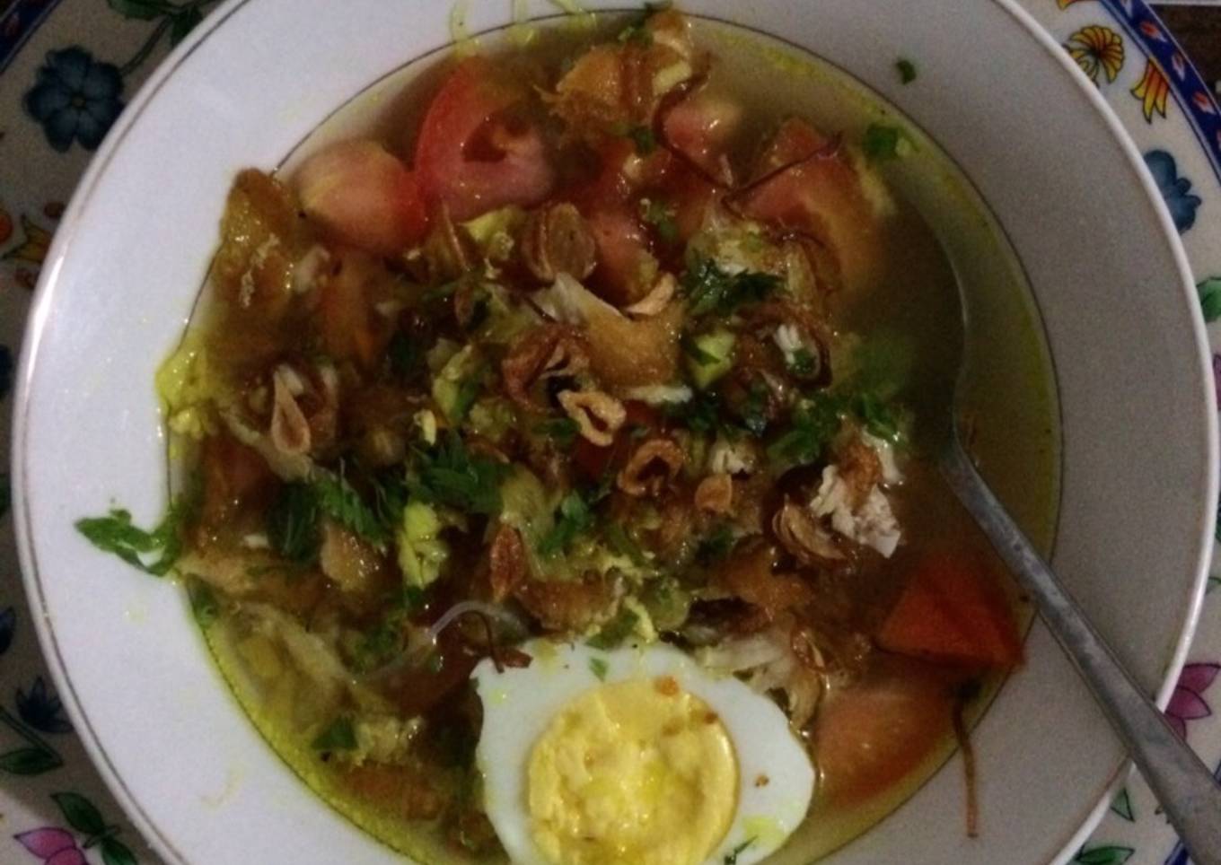 Soto ayam kuah kuning ala dayu dian