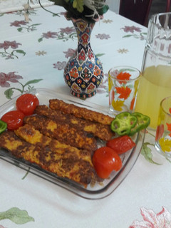 عکسی از دستور کوبیده مرغ تابه ای