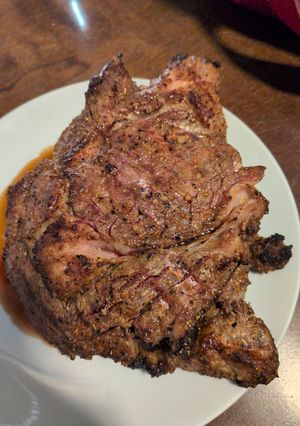 A picture of Innovative Indoor Grilled Ribeye with Air Fryer Finish.