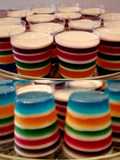 Gelatina con 10 capas con muchos colores