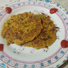 A picture of Besan chilla.