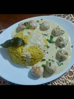 صورة لوصفة أرز بكوريات الدجاج وكريمة الطبخ