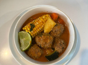 A picture of Albondigas Soup (Mexican Meatball Soup).
