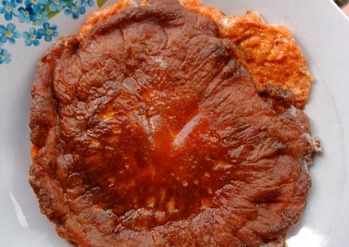 Resep praktis bikin Telur Dadar Balado 3 Bahan, simpel dan enak  gurih