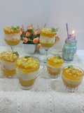 Painapple custard pudding with painapple jelly