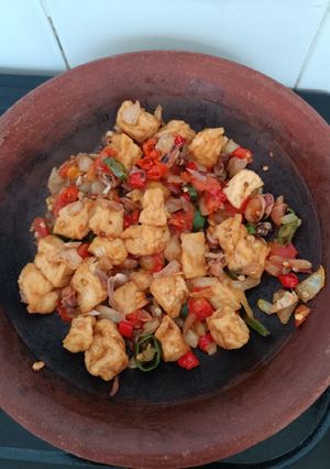 Foto resep Sambal gami cumi asin tahu susu