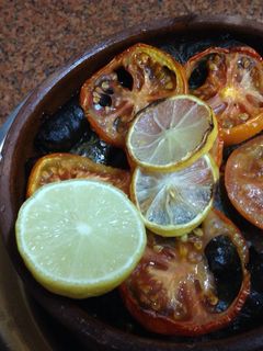 صورة لوصفة طاجن ورق عنب بالكوارع