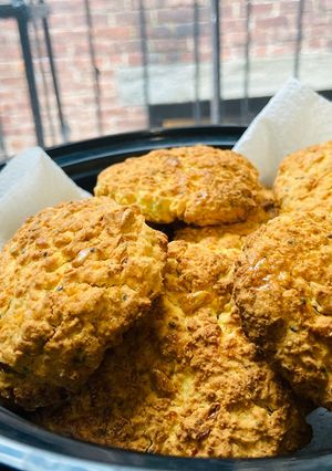 Una foto de 🍊Galletitas saludables de harina de maíz, avena, y naranja. 🍊