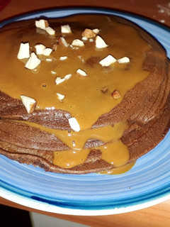 Una foto de Hotcakes de avena chocolate
