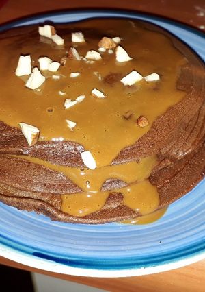 Una foto de Hotcakes de avena chocolate