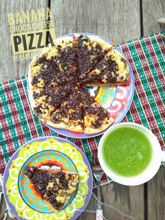 Foto resep Banana choco cheese pizza - pizza pisang coklat keju