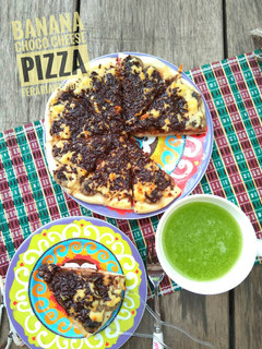 Foto resep Banana choco cheese pizza - pizza pisang coklat keju
