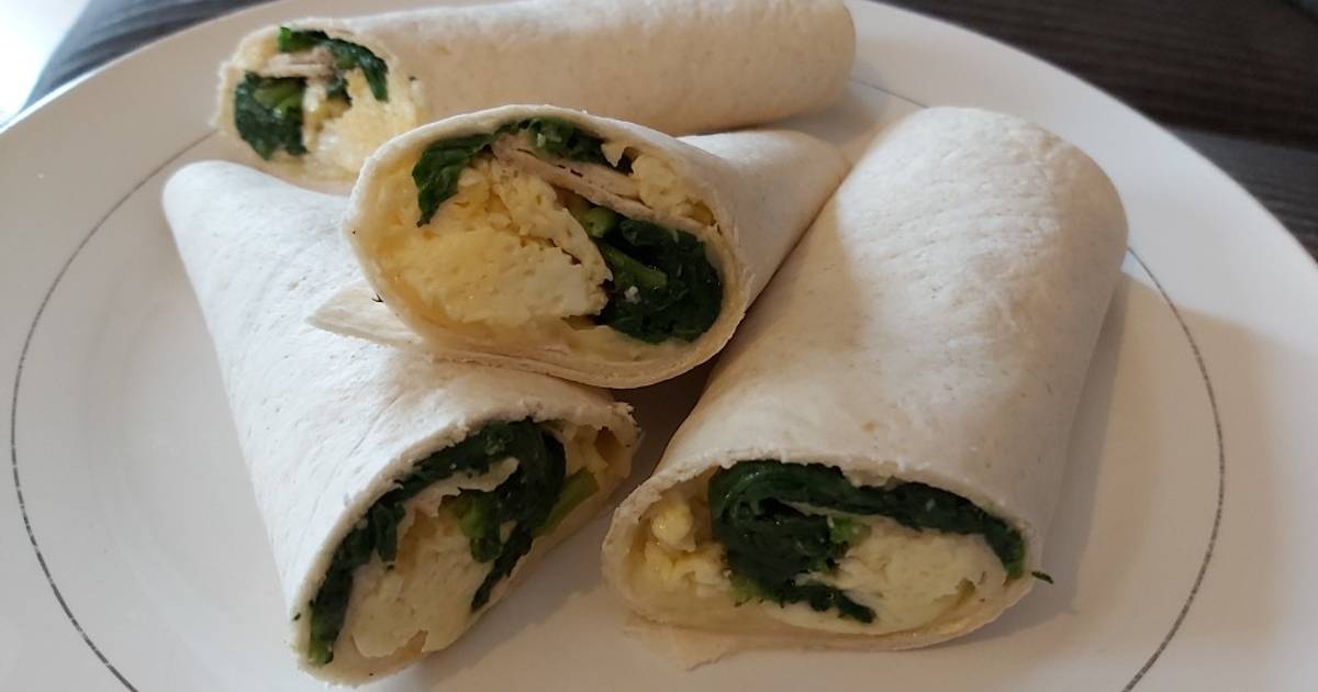 Spinach, Egg & Cheese Wrap 🌯 Recipe by Julianne Cookpad