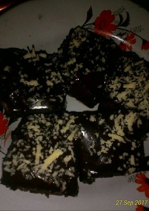 Foto resep Brownis kukus saus coklat