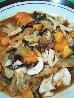 Foto resep 11. Capcay Sayur & Otak-otak Ebi Asam Manis