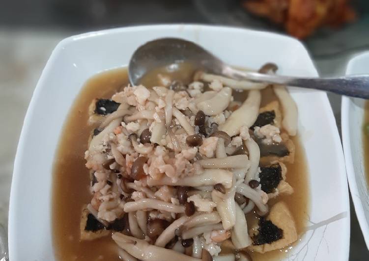 Resep Seaweed Tofu Tumis Jamur, Enak