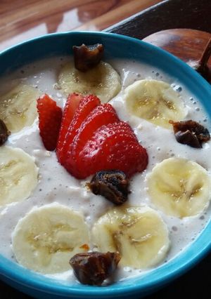 Una foto de Smoothie bowl frutilla
