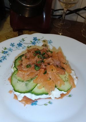 Une photo de Mon Entrée au saumon