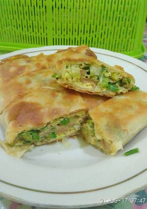 Foto resep Martabak telur teflon (kulit bikin sndiri gampang bgt😉)
