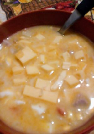 Una foto de Sopa amarilla