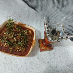 A picture of Mutton qorma / muslims party dish.