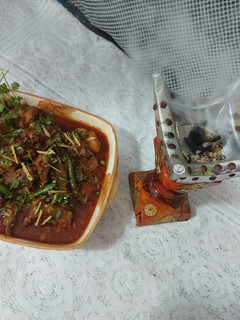 A picture of Mutton qorma / muslims party dish.