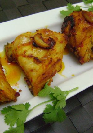 A picture of Grilled Chicken with Pickle Masala.