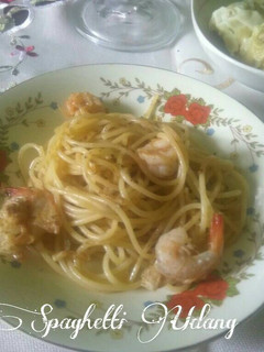 Foto resep Spaghetti (Aglio Olio) Udang