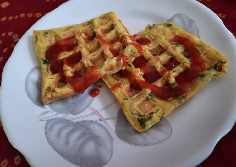 Recipe of Any-night-of-the-week Besan savory waffles