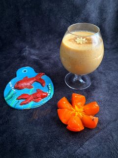 عکسی از دستور اسموتی خرمالو و موز