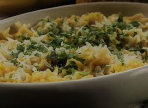 Una foto de Pasta cremosa de pollo y zapallo