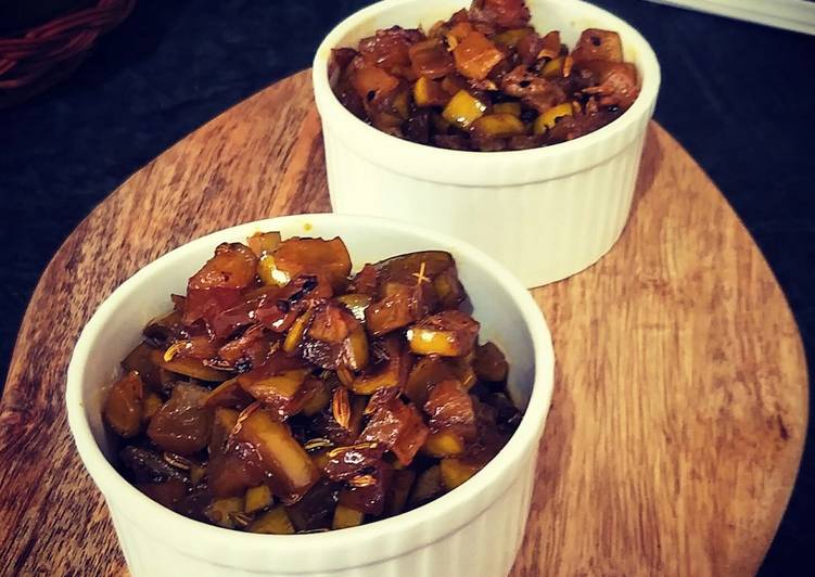 Easiest Way to Make Any-night-of-the-week Instant Sweet &amp; Spicy Raw Mango Pickle