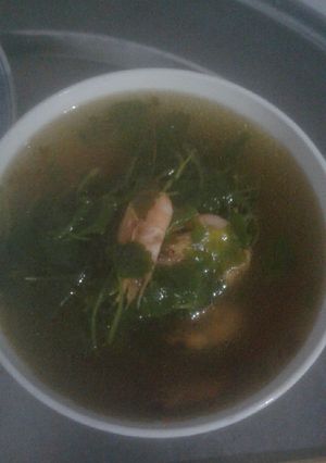 Hình của món Canh tôm rau má.
