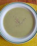 Crema de apio con poro y chayote