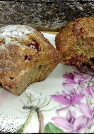 Meggyes muffin recept fotója