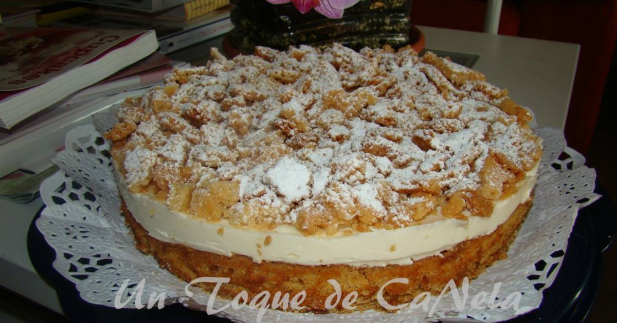 Tarta crujiente de manzana con crumble Receta de Nela Torres- Cookpad