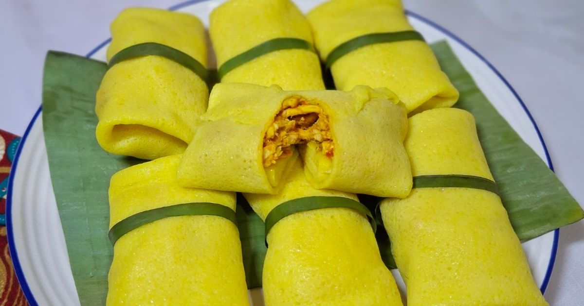 Dadar Gulung Rendang Ayam Suwir