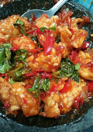 Foto resep Tempe penyet sambal kemangi