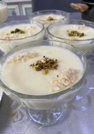 صورة لوصفة رز مع الحليب وماء الزهر