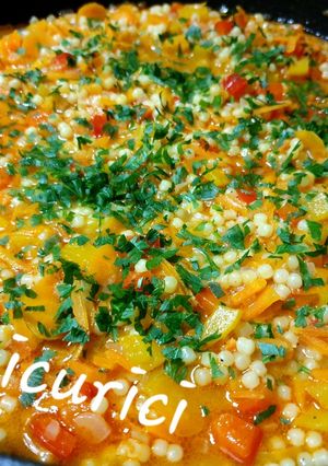 O poză a rețetei Cușcuș cu legume.