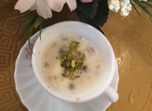 صورة لوصفة المشروب الشتوي او السحلب 🥣
