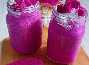 Gambar Smoothies Dragon Fruit 💜