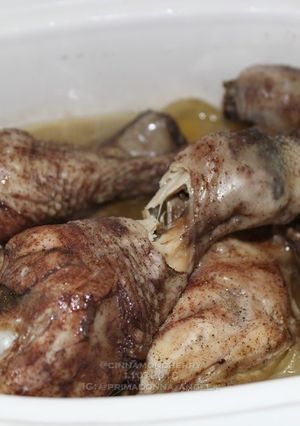 A picture of Chicken with Barbecue Salt and Five Spices in Slow Cooker.