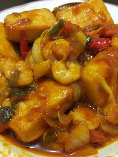 Foto resep Udang tahu saos padang