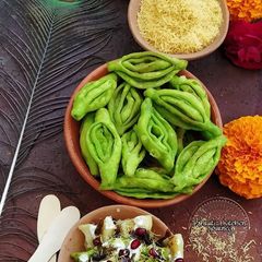 A picture of Green karela chaat.