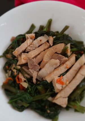 Foto resep Kangkung masak babi